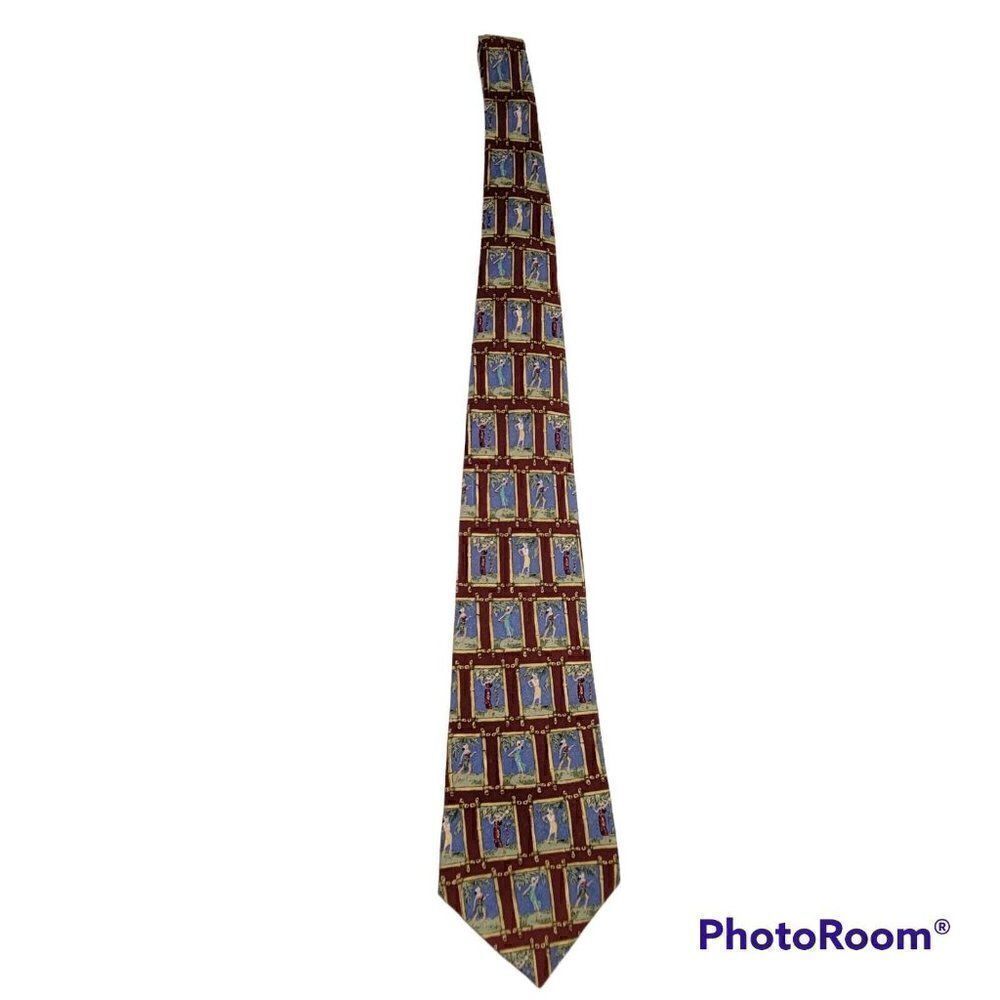 Tommy Bahama Mens Neck Tie Red Hawaiian Hula Girls Aloha Tropical All Silk USA‎ - Picture 4 of 12